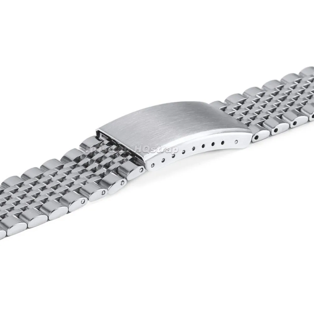 18mm 20mm 22mm Solid Stainless Steel Strap for Seiko for Omega Metal Watchband Quick Release Folding Buckle Bracelet Accessories