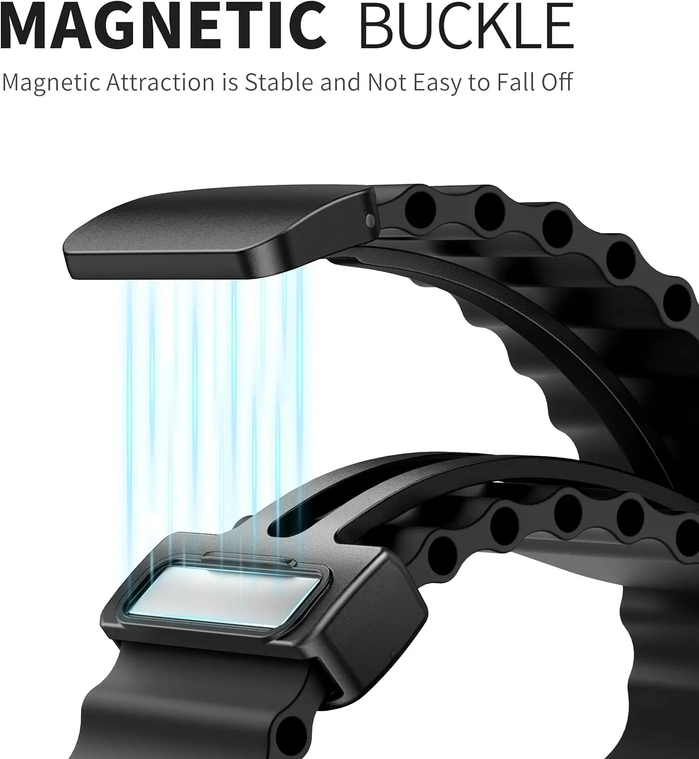 Magnetic Buckle Strap For Apple Watch Band Ultra 2 49mm 45mm 44mm 40mm 41mm 42mm 38mm Silicone Bracelet iWatch Series 7 6 se 8 9