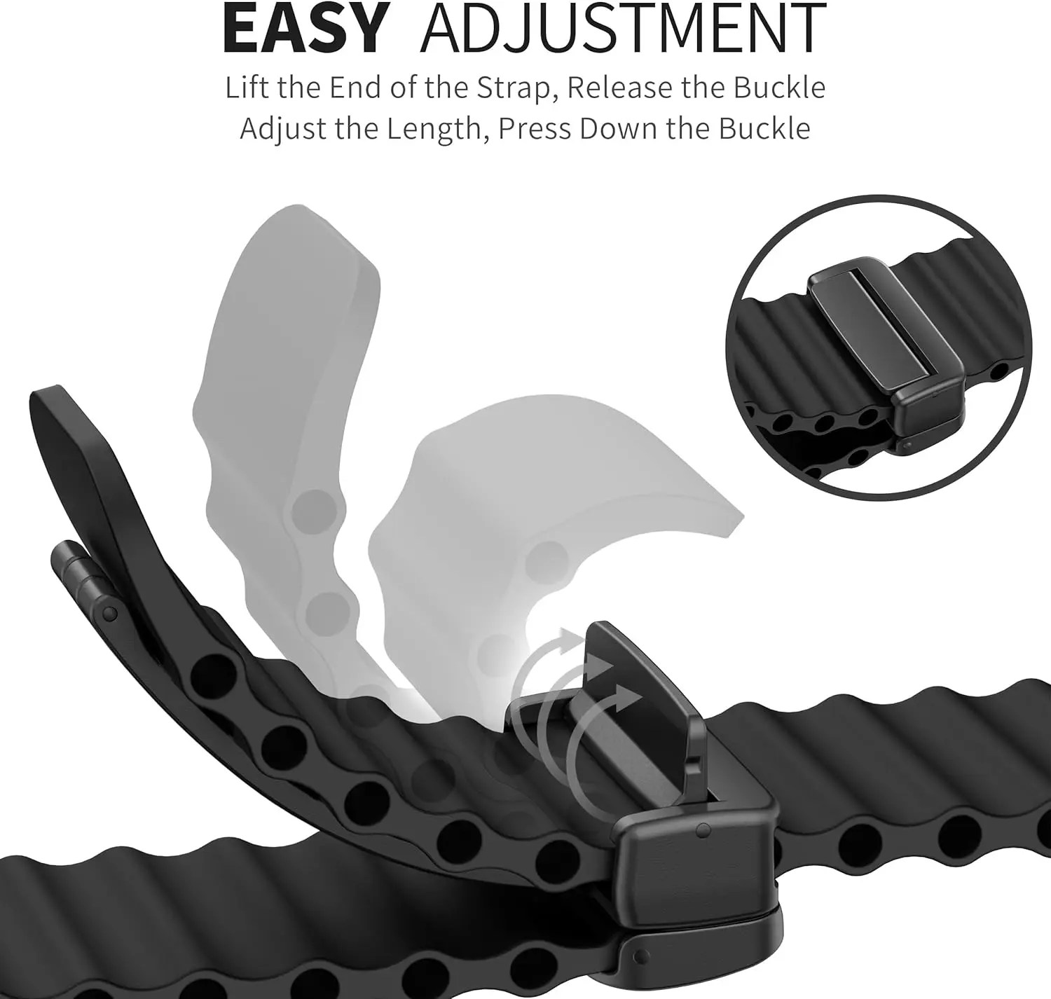 Magnetic Buckle Strap For Apple Watch Band Ultra 2 49mm 45mm 44mm 40mm 41mm 42mm 38mm Silicone Bracelet iWatch Series 7 6 se 8 9