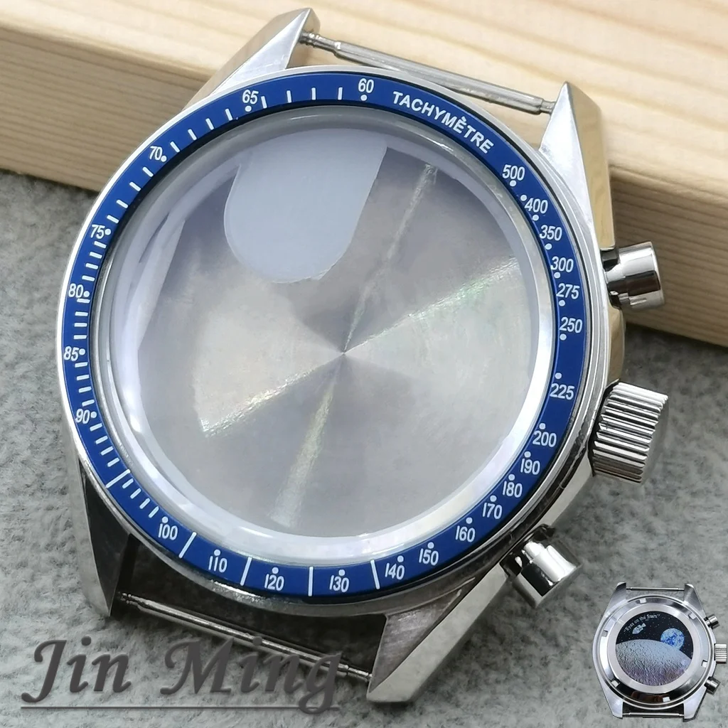 High Quality VK63 Case 39.7mm Moonswatch Metal Case Chronograph Case Bezel, VK63 Fashion Business Watch Sealed Back Moon Watch