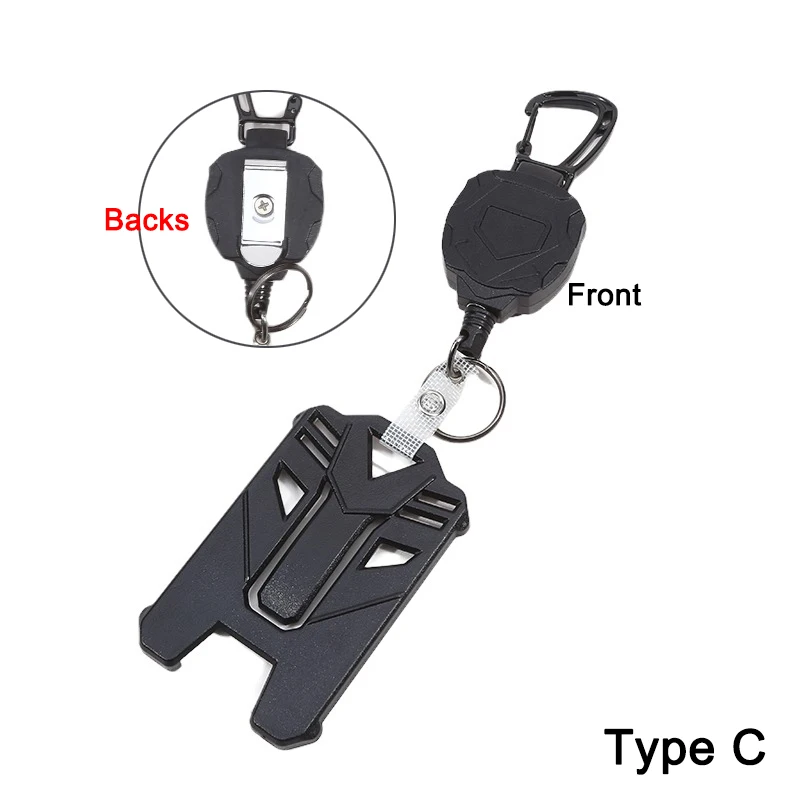 Badge Reel Clip Credit Card Cover Retractable Badge Holder Badge Clip Heavy Duty ID Holder-3 Style Bus Card Cover Case