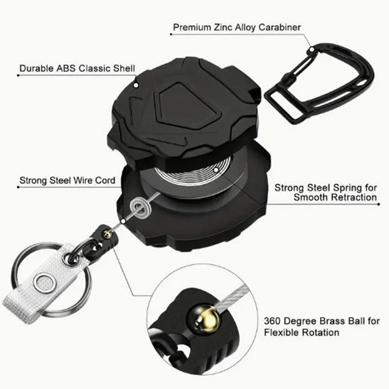 Badge Reel Clip Credit Card Cover Retractable Badge Holder Badge Clip Heavy Duty ID Holder-3 Style Bus Card Cover Case