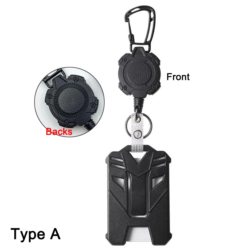 Badge Reel Clip Credit Card Cover Retractable Badge Holder Badge Clip Heavy Duty ID Holder-3 Style Bus Card Cover Case