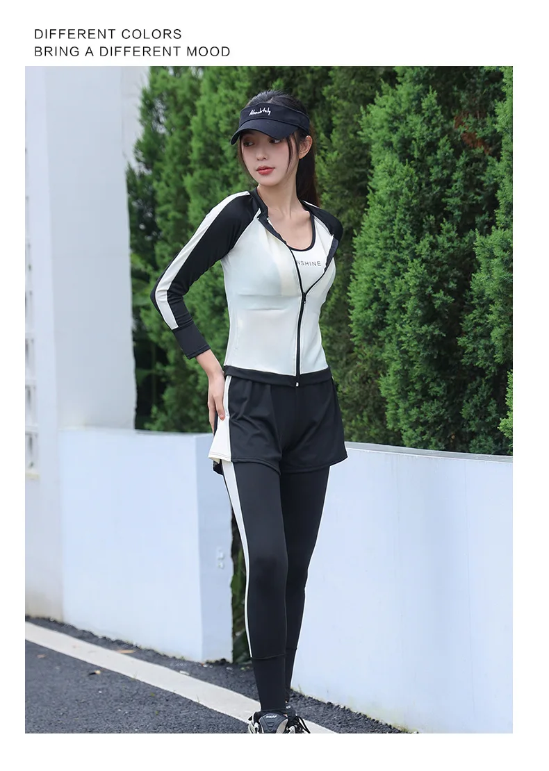 Swimsuit Women Summer Split Conservative Snorkeling Sunscreen Long Sleeve Pants Five Piece Set Jellyfish Sports Surfing Swimsuit