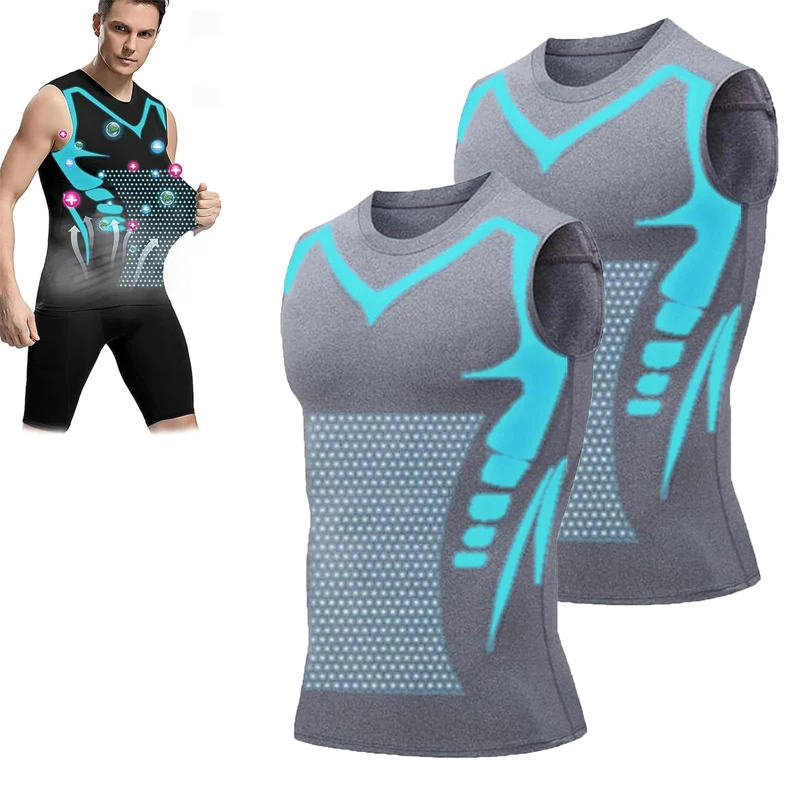 Men's Shoulder Quick Drying Vest, Sports Tight Fitting Vest Super Elastic Breathable Sweat Absorbing, Running, Fitness Training