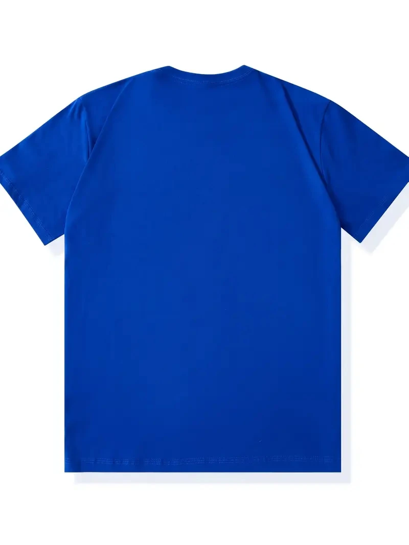 Men's Summer 100% Pure Cotton Casual Loose Sports T-Shirt Yin-Yang Tree Pattern Print Round Neck Short-Sleeved Top