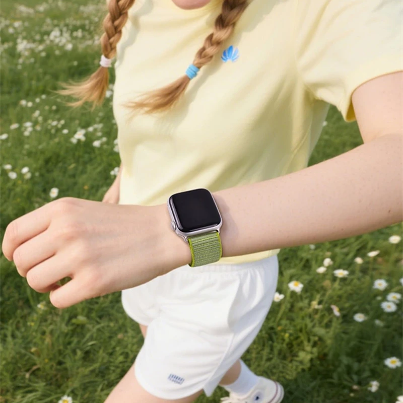 Nylon loop Strap For Apple Watch Band 46mm 42mm 45mm 44mm 40mm 41mm 38 49 mm Bracelet For IWatch Series Ultra 11 10 9 8 7 6 SE 5