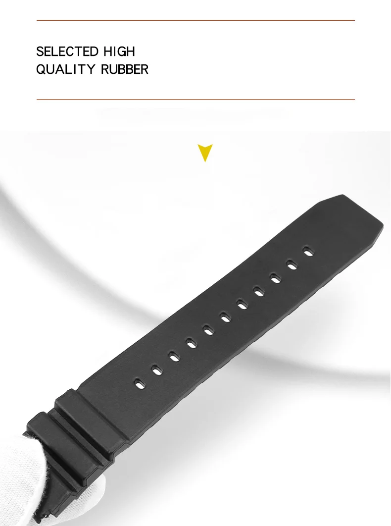22mm Resin Watch Band For Casio MDV-106 MDV-107 Duro Marlin AMW-360 MTH-3050 MTP-VD01 Men's Dive Watch SEIKO Replacement Strap