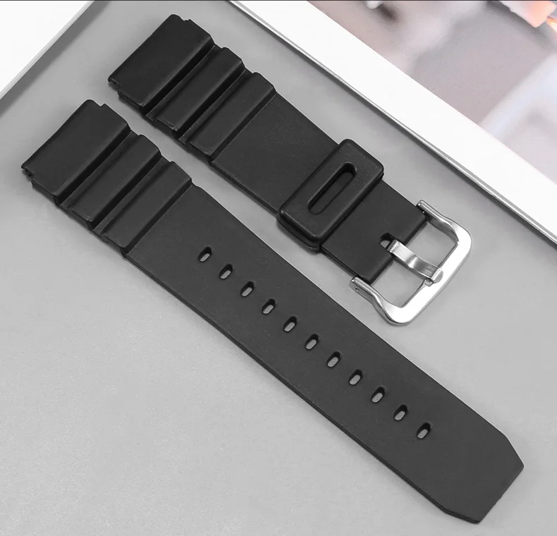 22mm Resin Watch Band For Casio MDV-106 MDV-107 Duro Marlin AMW-360 MTH-3050 MTP-VD01 Men's Dive Watch SEIKO Replacement Strap
