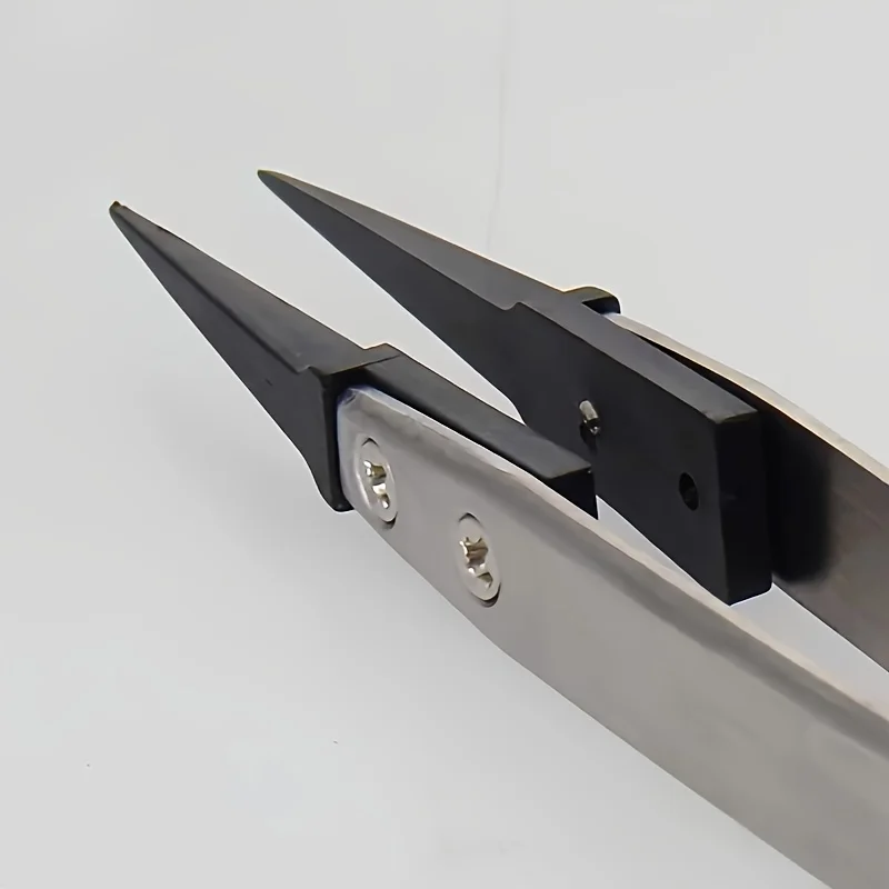 ESD anti-static precision tweezers - anti-static tips, heavy-duty metal,suitable for electronics,Electronics & Jewelry Repair