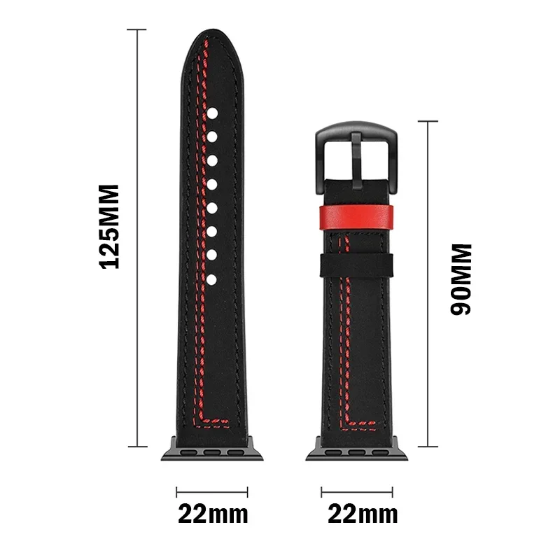 Genuine Leather loop strap For Apple watch Ultra2 band 44mm 45mm 49mm 40mm 42/46mm/41mm bracelet iWatch series 10 9 8 7 4 5 6 se
