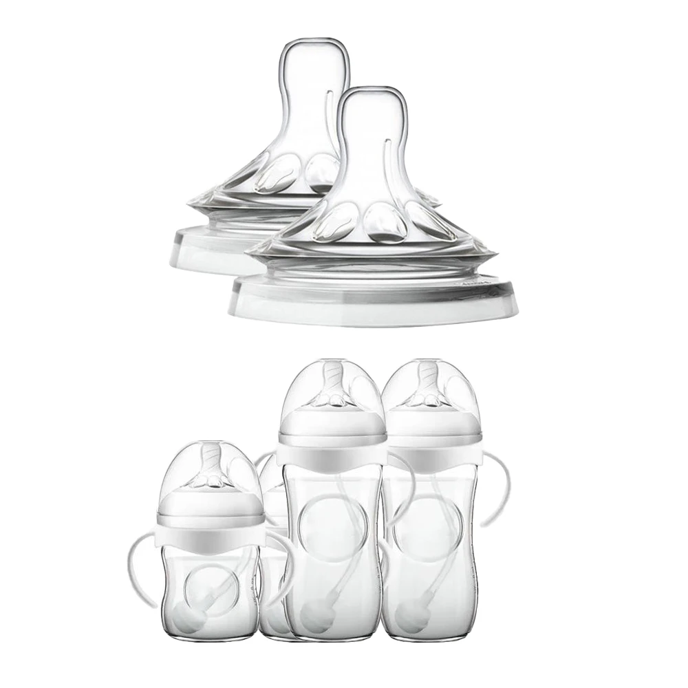 Silicone Nipple Accessories, 5.5cm Wide Mouth, Natural Shape, Skin-Friendly Silicone, For Baby Bottles, Easy to Clean