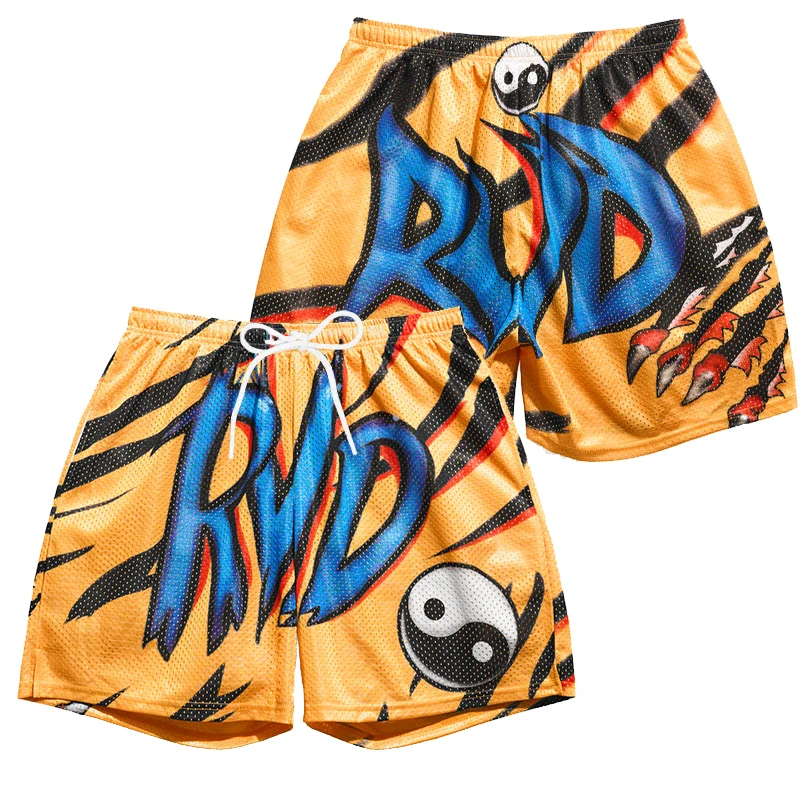 2025 Summer New Retro Tiger Bone Pulling Rope Wrestling Shorts For Leisure Vacation Beach Daily Life Adult Swimming Beach Shorts