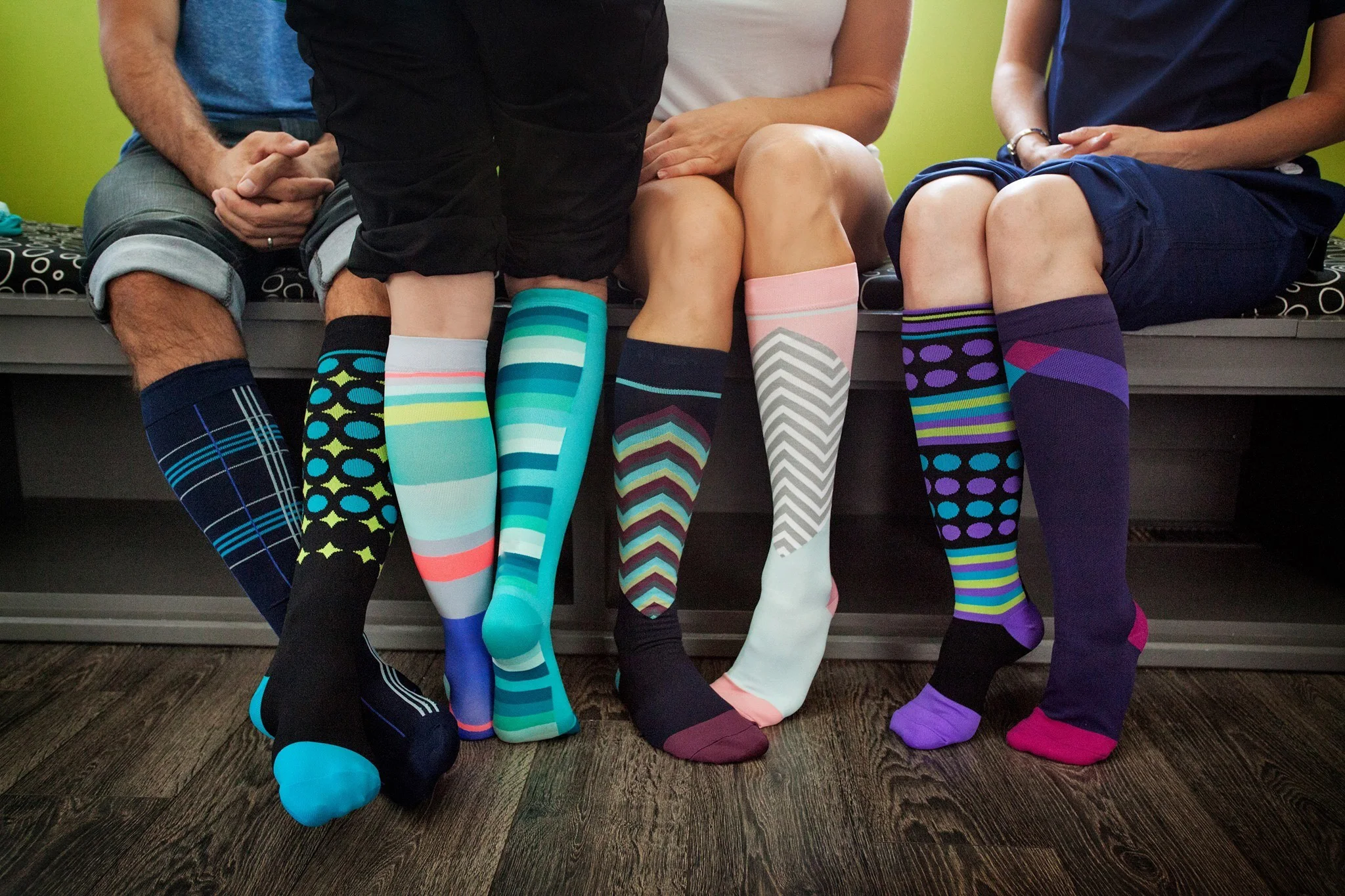 6 Pairs Golden Color Heart Compression Socks Women Nurse Compression stocking Fashion Girl Women Compression Socks Nurse