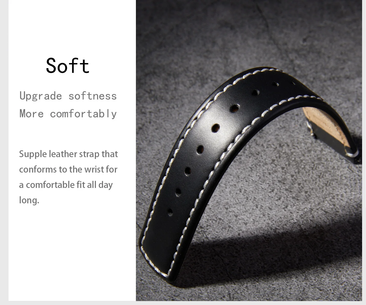 Top Grain Genuine Leather Watch Band, Quick Release 20mm/22mm Watch Strap, Fits Samsung Galaxy Watch, Men and Women Watch band