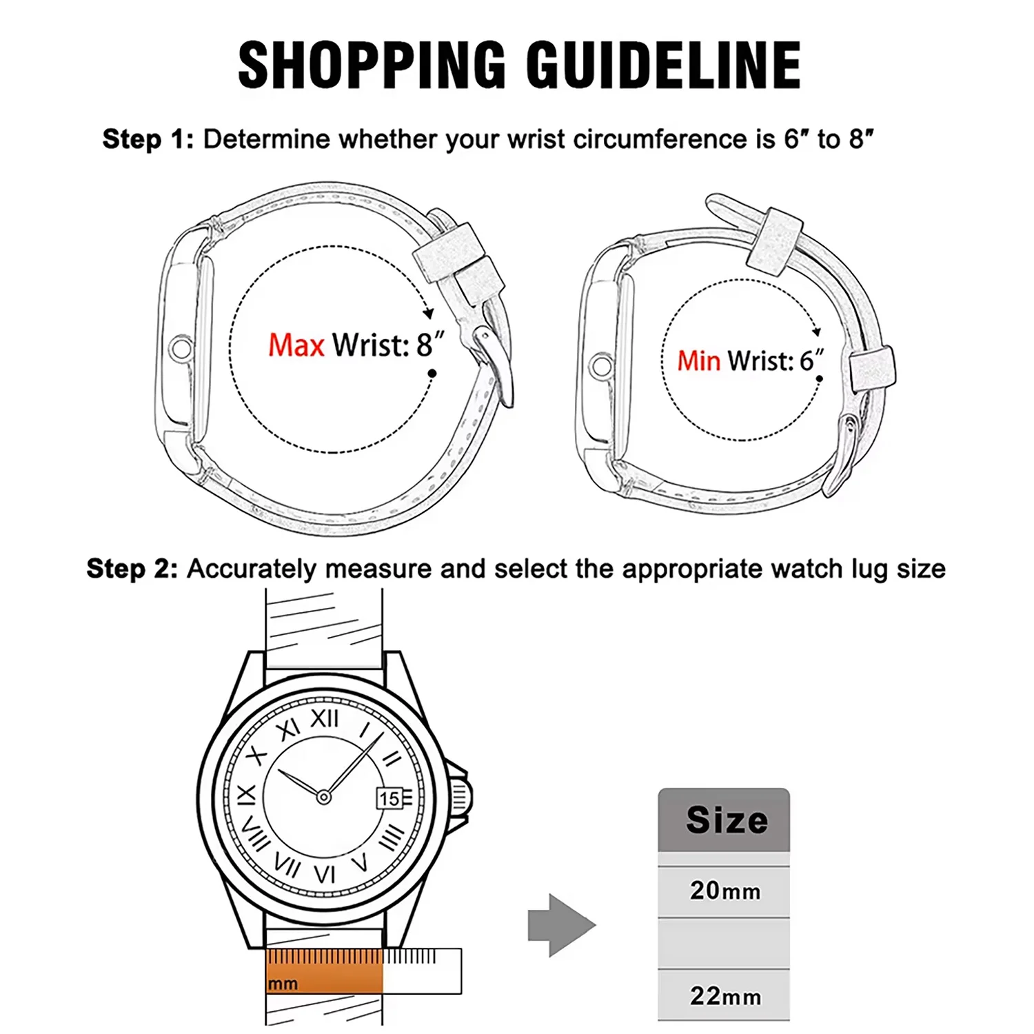Top Grain Genuine Leather Watch Band, Quick Release 20mm/22mm Watch Strap, Fits Samsung Galaxy Watch, Men and Women Watch band