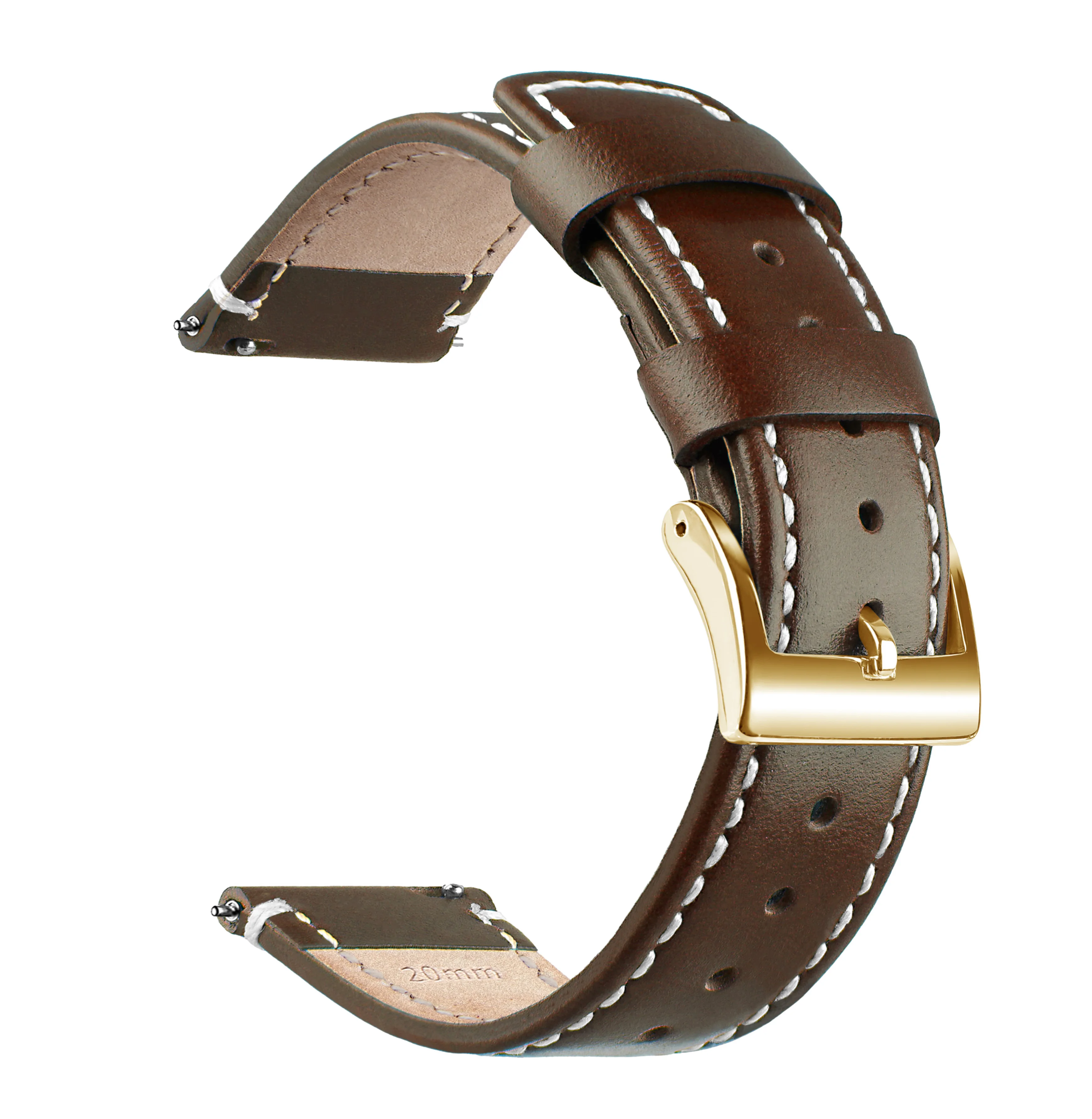 Top Grain Genuine Leather Watch Band, Quick Release 20mm/22mm Watch Strap, Fits Samsung Galaxy Watch, Men and Women Watch band