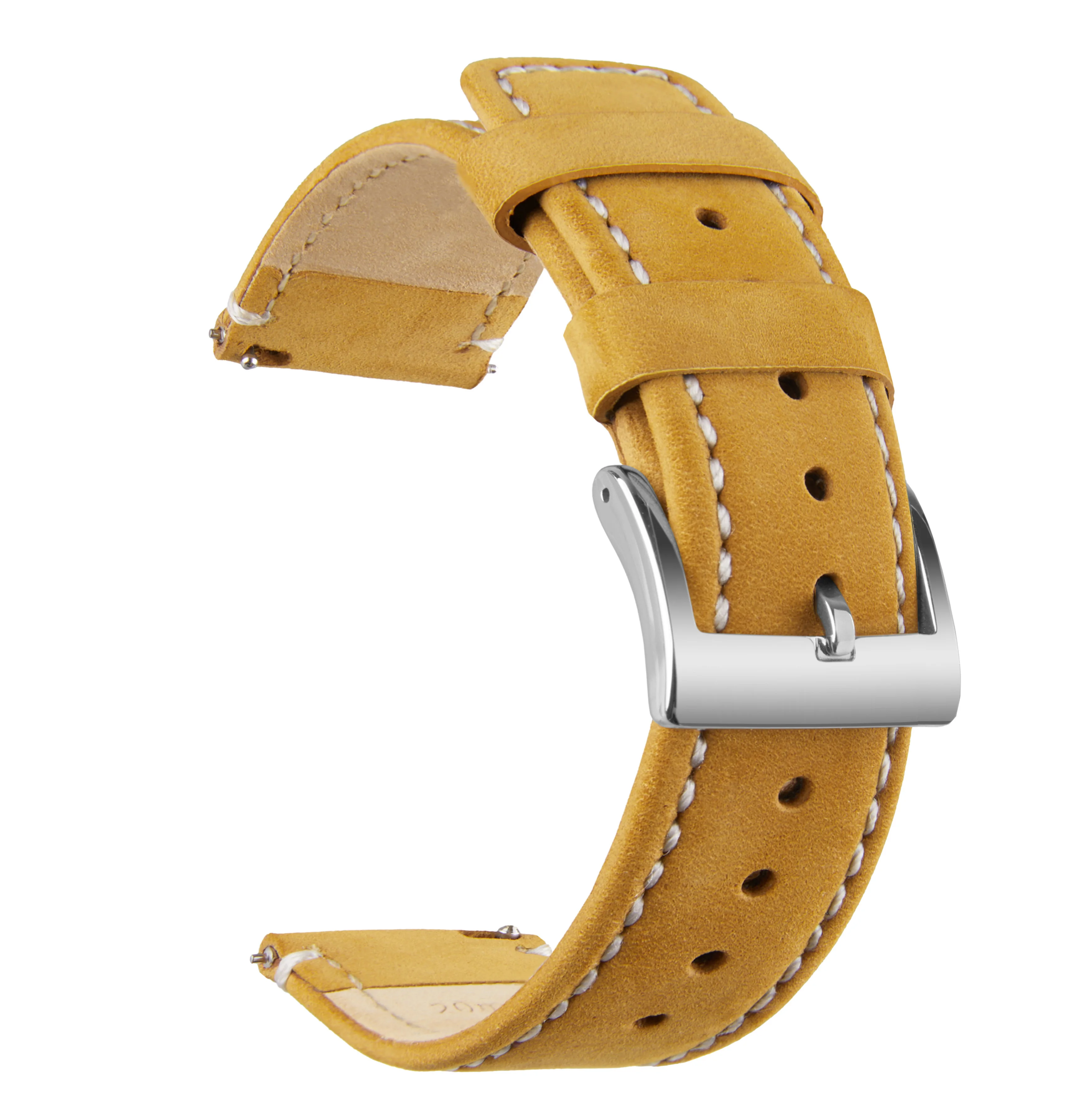 Top Grain Genuine Leather Watch Band, Quick Release 20mm/22mm Watch Strap, Fits Samsung Galaxy Watch, Men and Women Watch band