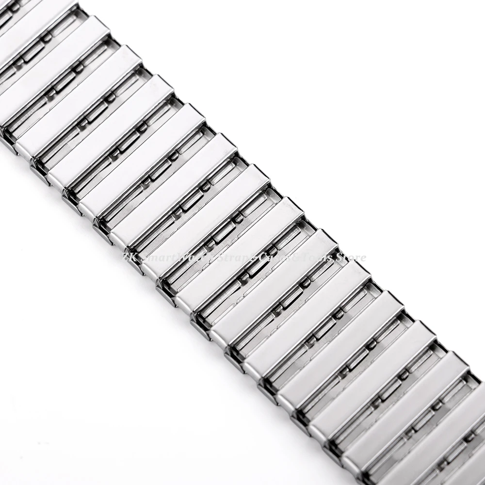 18mm 20mm 22mm Stretch Expansion Stainless Steel Watch Band Strap Metal Elastic Belt Accessories Men Women Matte Strap Bracelets