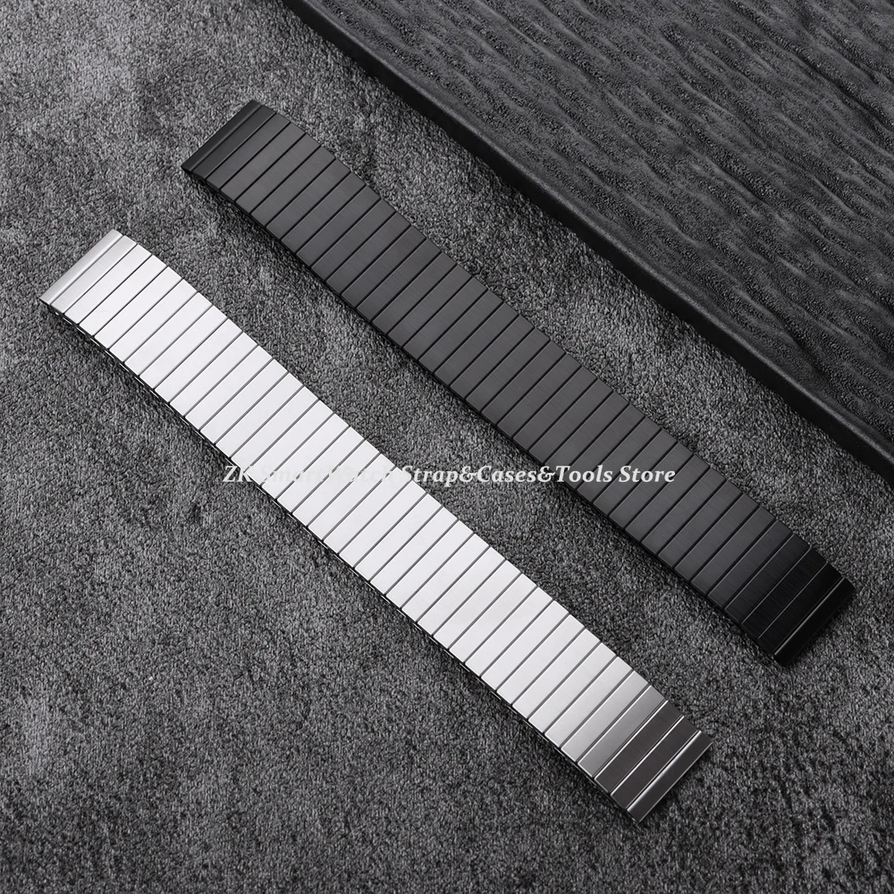 18mm 20mm 22mm Stretch Expansion Stainless Steel Watch Band Strap Metal Elastic Belt Accessories Men Women Matte Strap Bracelets
