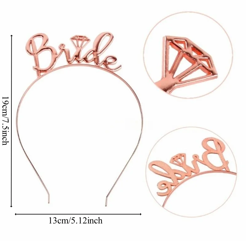 7pcs set Bride To Be Team Bride Satin Sash Bachelorette Party Bridesmaid Gift Wedding Engagement Bridal Shower Party Supplies