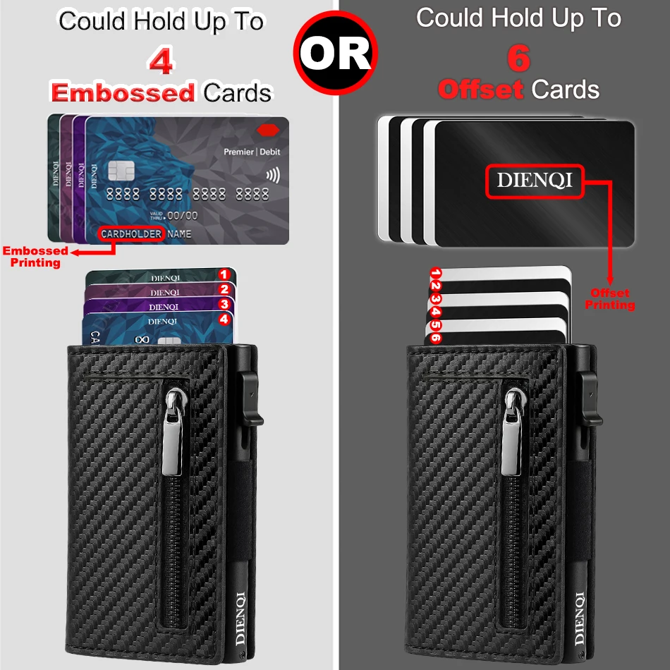 RFID-Blocking Business Card Holder Wallet Men Luxury Leather Business Card Case SlimThin Minimalistic Wallets Money Clip for Men