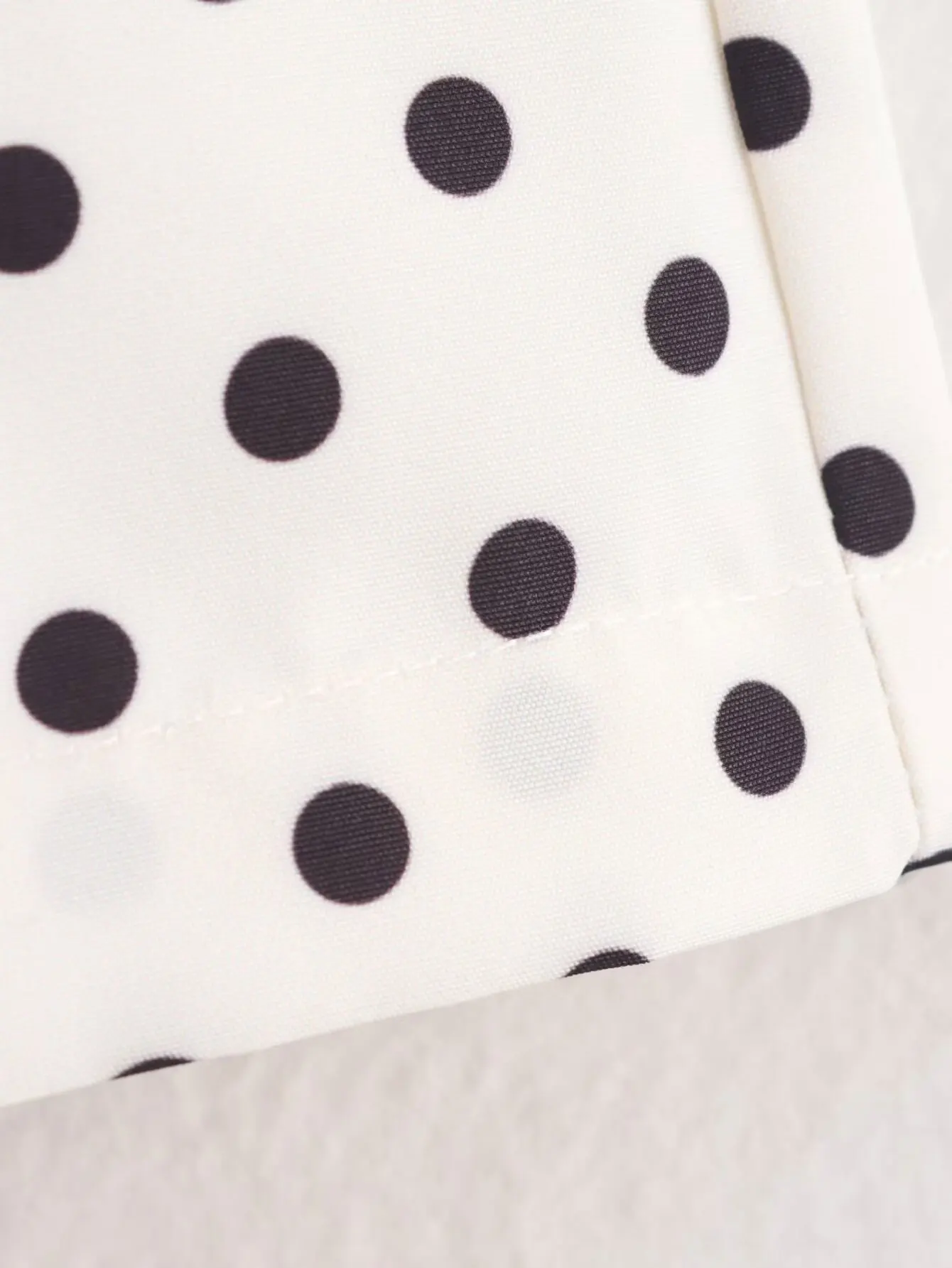 HH Female Autumn Fashion Polka Dot Printed Set Long Sleeves Turtleneck Drawstring Jacket+A-line Shorts Women's Vintage Suit