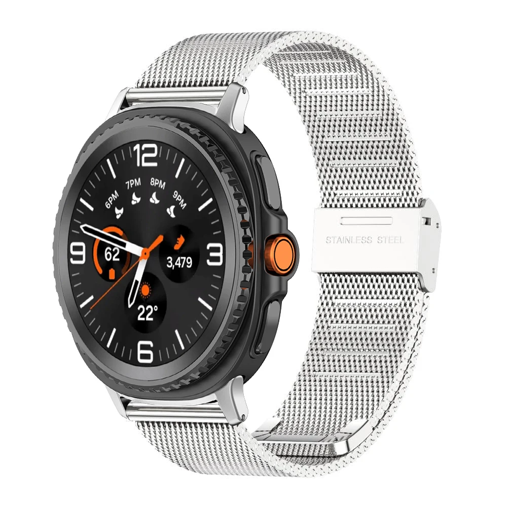 Mesh Stainless Steel Strap for Samsung Galaxy 8/8Classic 40mm 44mm 46mm Metal Men Bracelet for Galaxy Watch Ultra 47mm Wristband
