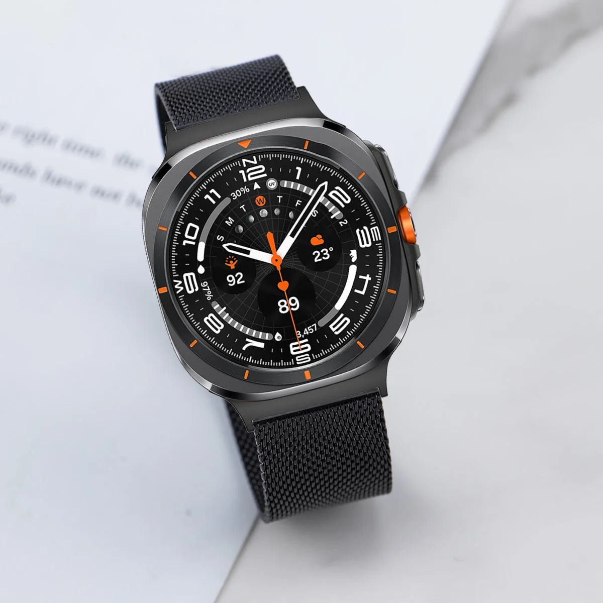 Mesh Stainless Steel Strap for Samsung Galaxy 8/8Classic 40mm 44mm 46mm Metal Men Bracelet for Galaxy Watch Ultra 47mm Wristband