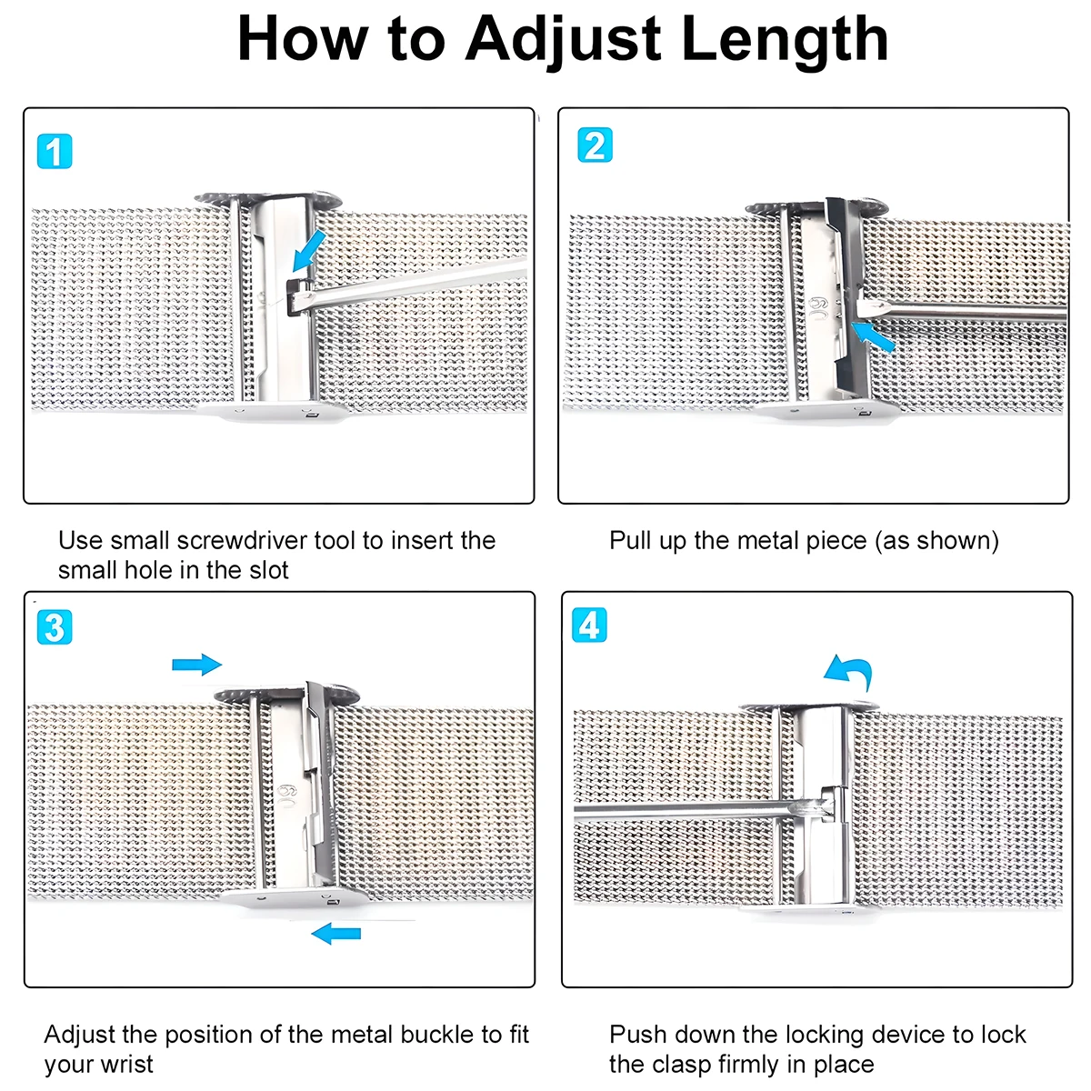 Mesh Stainless Steel Strap for Samsung Galaxy 8/8Classic 40mm 44mm 46mm Metal Men Bracelet for Galaxy Watch Ultra 47mm Wristband