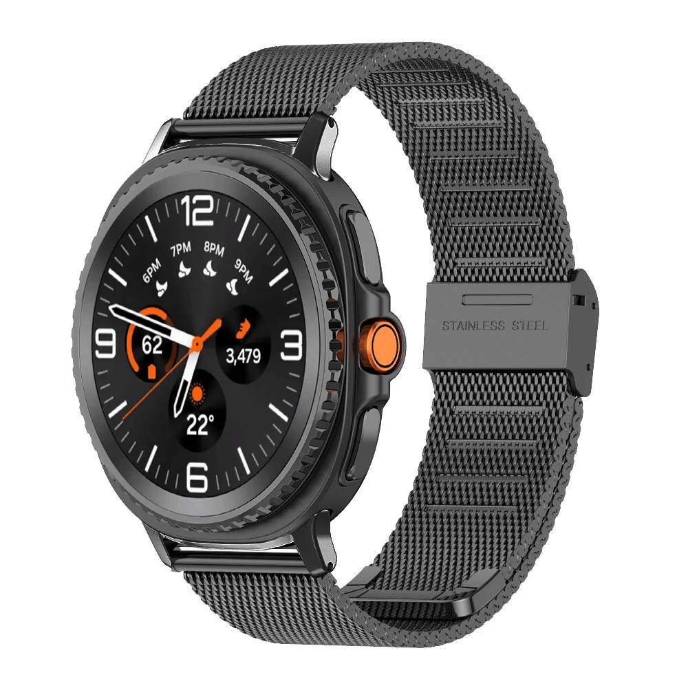 Mesh Stainless Steel Strap for Samsung Galaxy 8/8Classic 40mm 44mm 46mm Metal Men Bracelet for Galaxy Watch Ultra 47mm Wristband