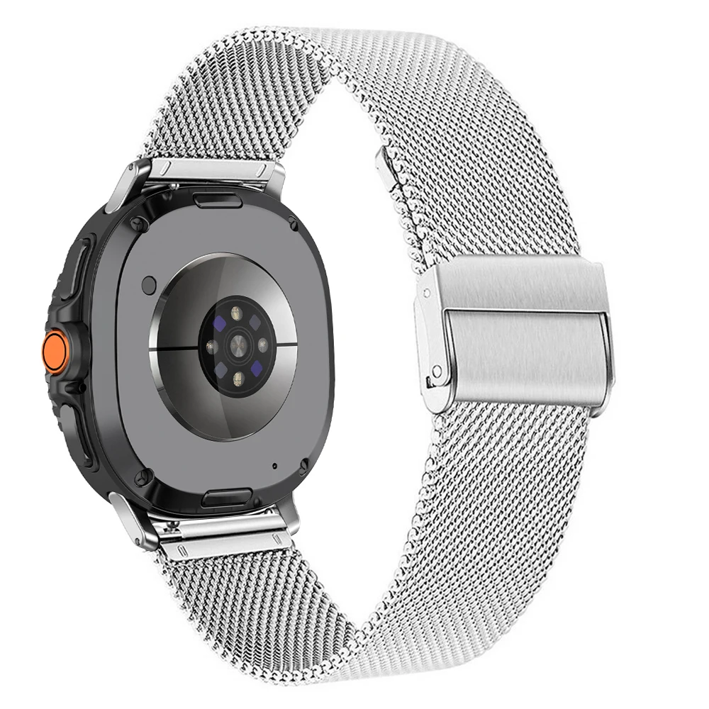 Mesh Stainless Steel Strap for Samsung Galaxy 8/8Classic 40mm 44mm 46mm Metal Men Bracelet for Galaxy Watch Ultra 47mm Wristband