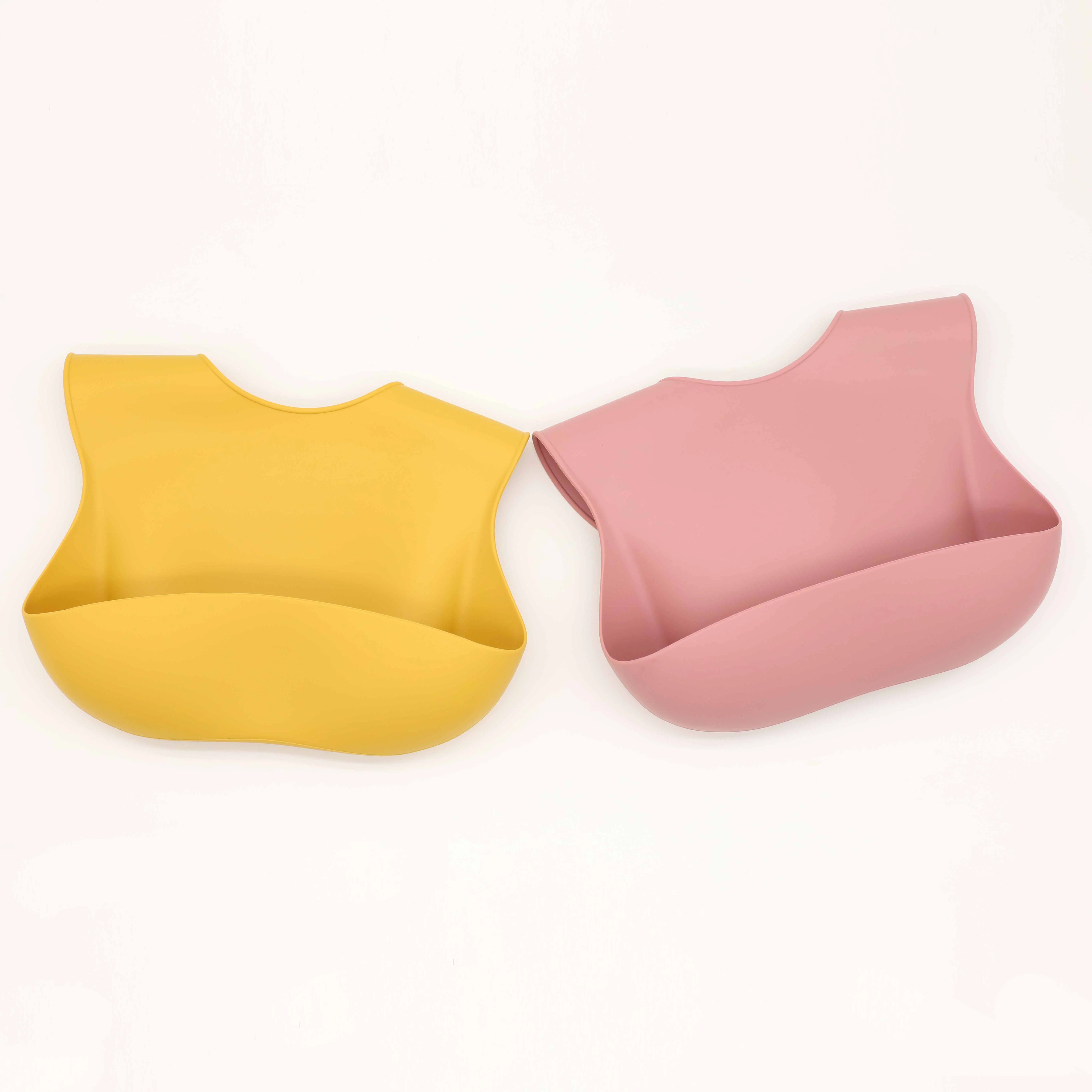 Food Grade Silicone Bib Food Catcher with Three-Dimensional and Multi-Stage Adjustment, Easy to Clean