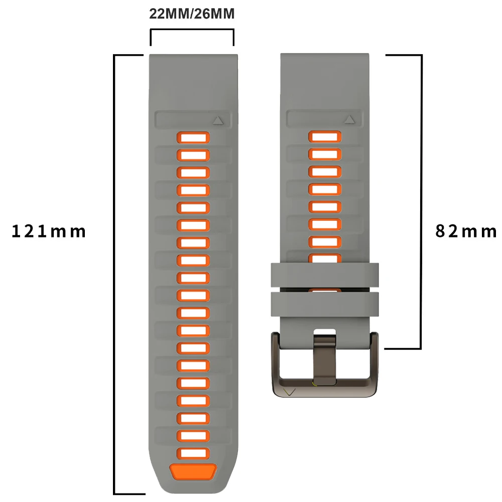 QuickFit 22 26mm Silicone Strap For Garmin Fenix 8 51MM E 47MM 7X 7 6X Epix Pro Instinct 3 2X Forerunner 970 965 955 Watch Band
