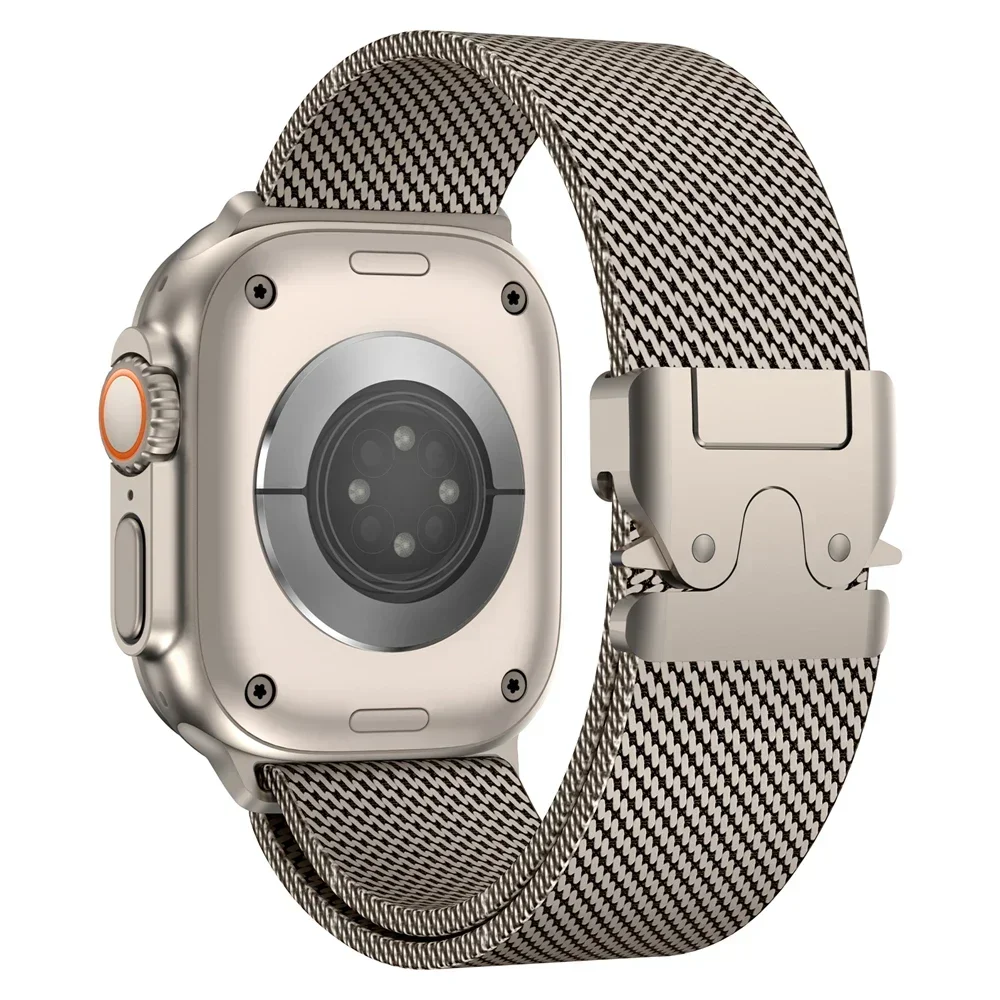 Milanese Loop Strap For Apple Watch Band Ultra 2 49mm 46mm 45mm 44mm 42mm Stainless Steel Metal for iWatch Series 10 9 8 7 6 5 4