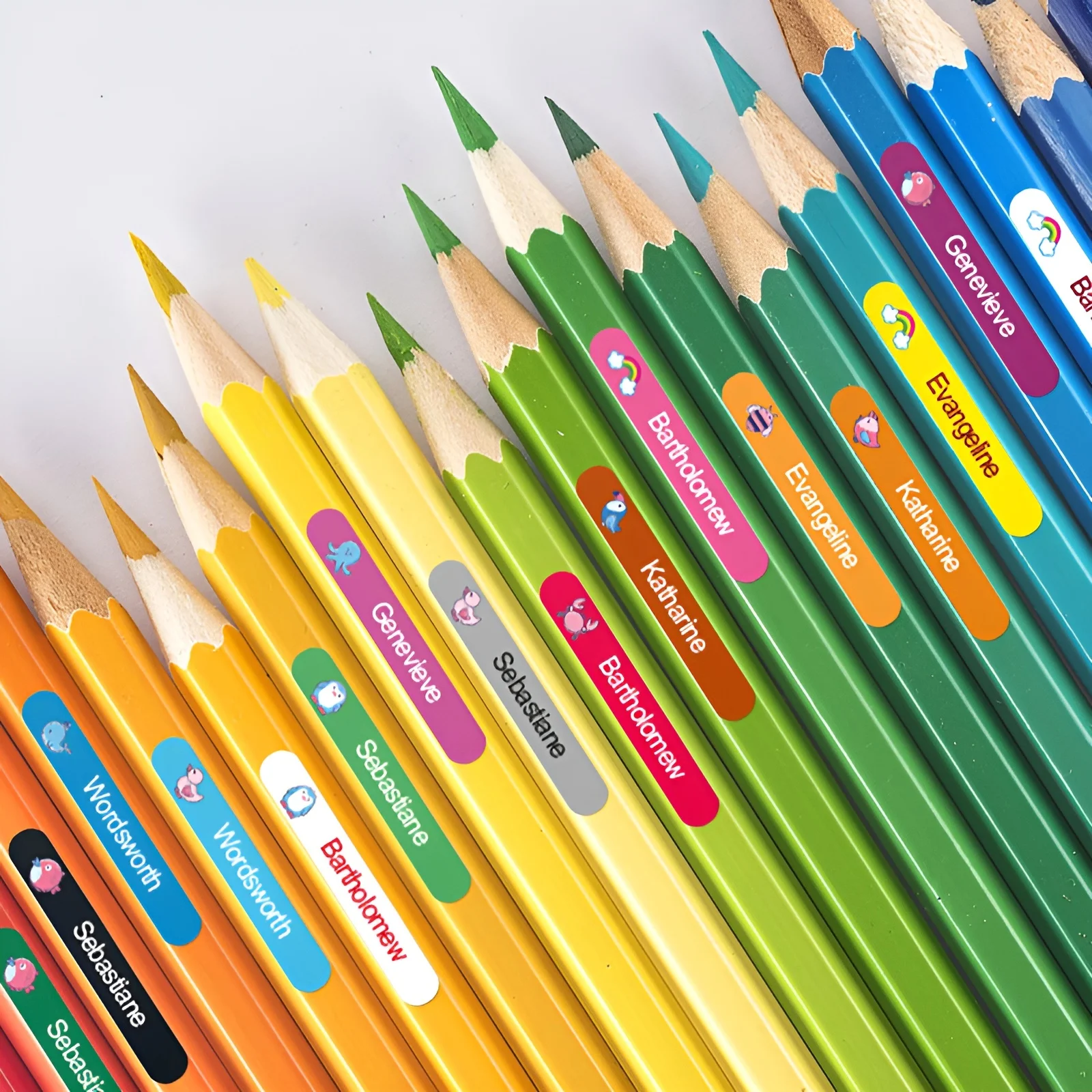 Custom Name Stickers for Water Bottles & School Supplies - Personalized Durable Labels with Colors, Waterproof & Eco-Friendly