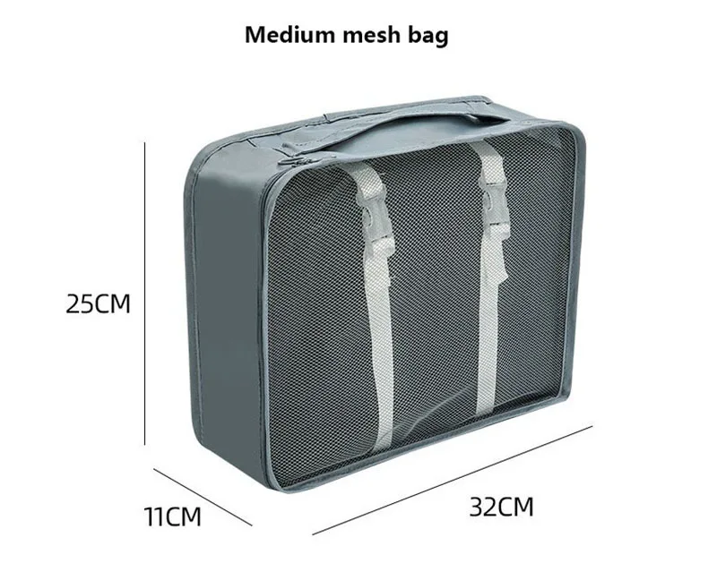 11Pcs Travel Packing Cubes Set Waterproof Luggage Organizer Drawstring Storage Bags for Clothes Shoes Underwear Cosmetic