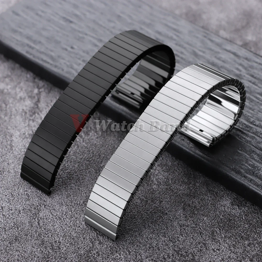 NEW Quick Release Stainless Steel Elastic Stretch Strap 14/16/18/20/22mm Watch Band Accessories Bracelet Metal Expansion Straps