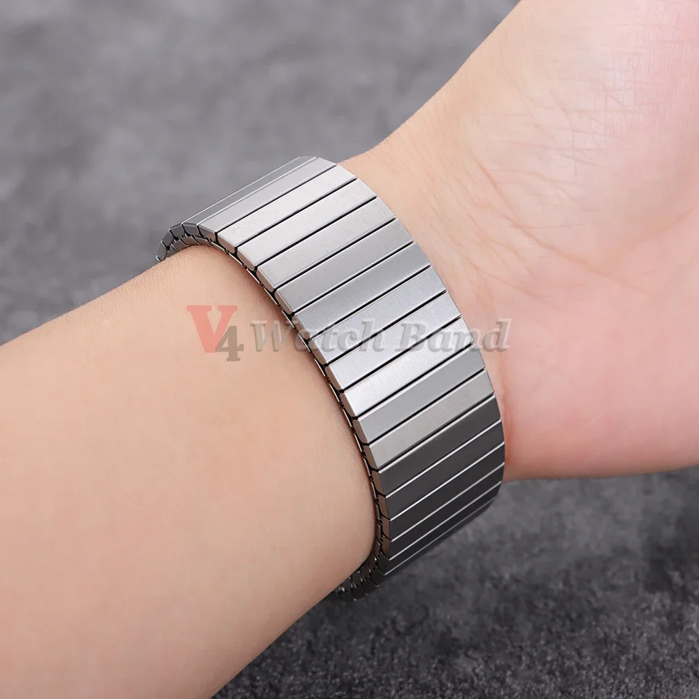 NEW Quick Release Stainless Steel Elastic Stretch Strap 14/16/18/20/22mm Watch Band Accessories Bracelet Metal Expansion Straps