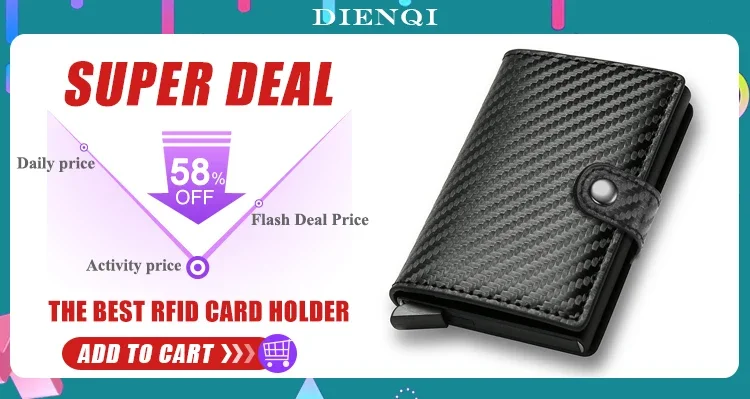 Slim Business Card Holder Rfid Minimalist Smart Wallet Pop Up Metal Box Credit Bank Visit Cardholder Case Porte Carte De Visite
