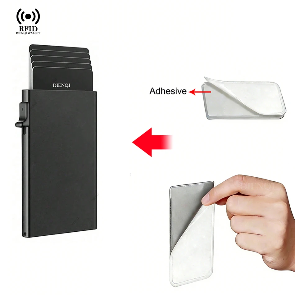 Slim Business Card Holder Rfid Minimalist Smart Wallet Pop Up Metal Box Credit Bank Visit Cardholder Case Porte Carte De Visite