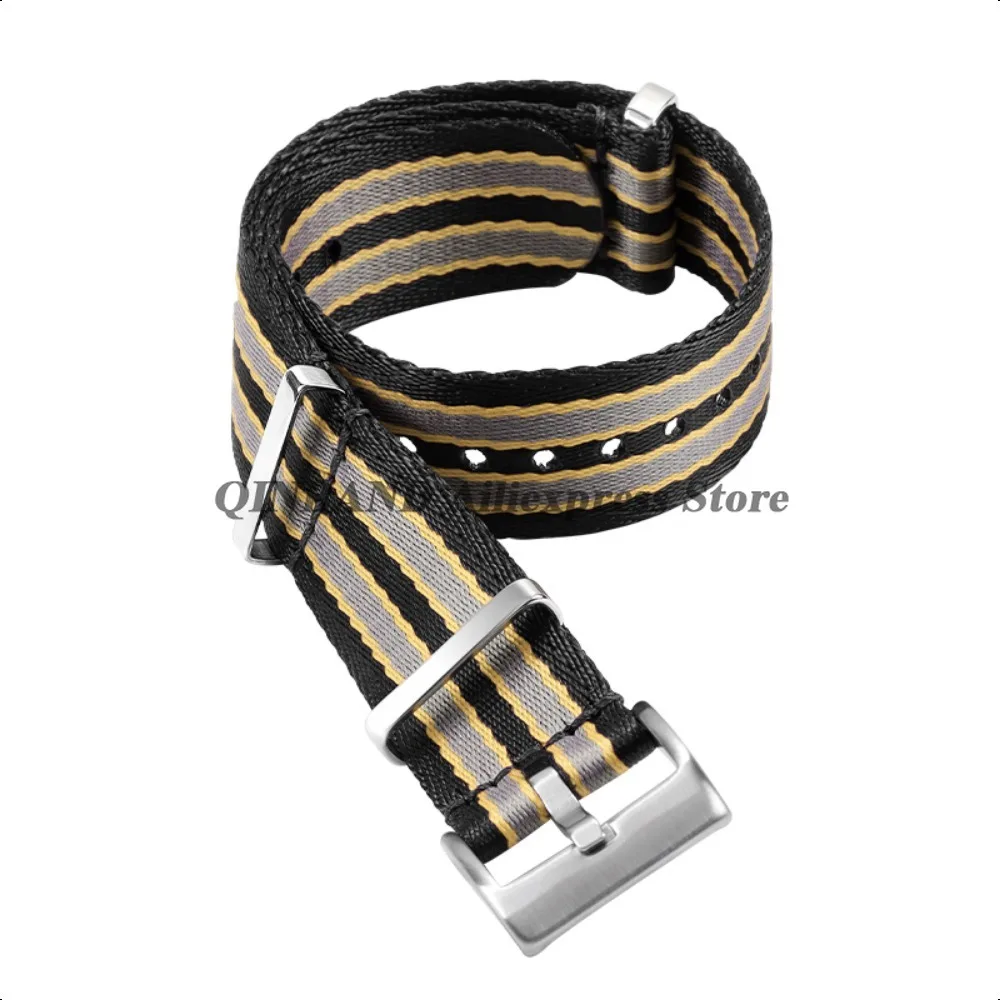 Nylon Watchbands for Omega 007 for Seamaster 300 60s French Army Watch Straps 20mm Canvas Replacement Bracelets Sport Wristbelts