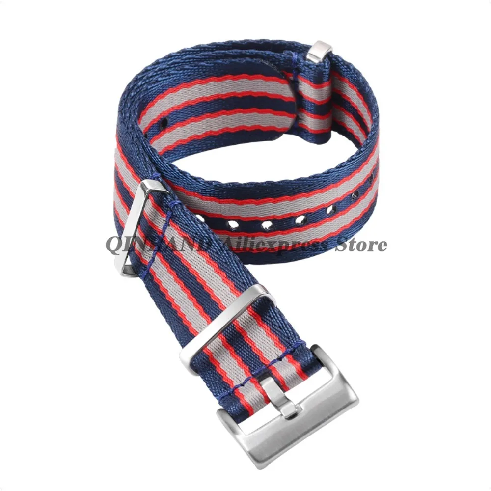Nylon Watchbands for Omega 007 for Seamaster 300 60s French Army Watch Straps 20mm Canvas Replacement Bracelets Sport Wristbelts