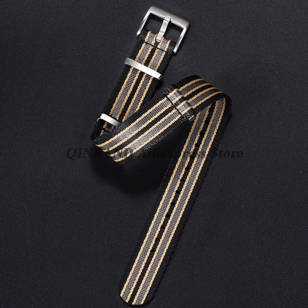 Nylon Watchbands for Omega 007 for Seamaster 300 60s French Army Watch Straps 20mm Canvas Replacement Bracelets Sport Wristbelts