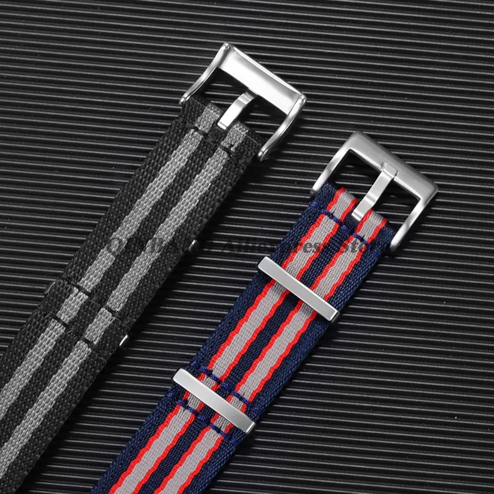 Nylon Watchbands for Omega 007 for Seamaster 300 60s French Army Watch Straps 20mm Canvas Replacement Bracelets Sport Wristbelts