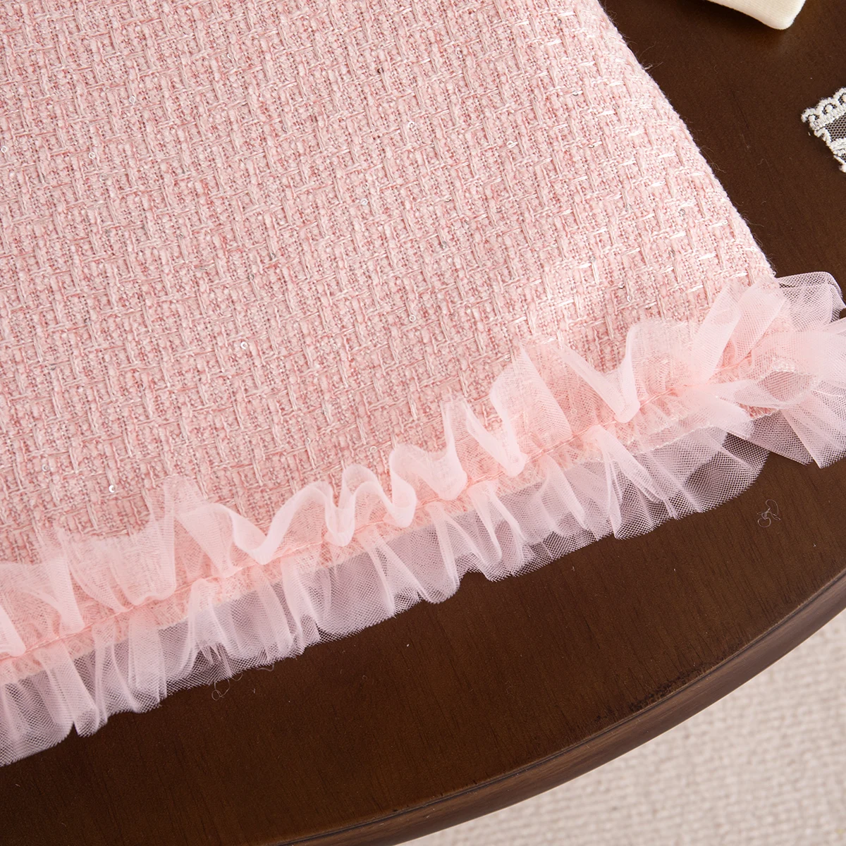 9 Months -3 Years Old Spring And Autumn New Sweet Bow Baby Girl Dress, Korean Style Children'S Long Sleeved Clothes