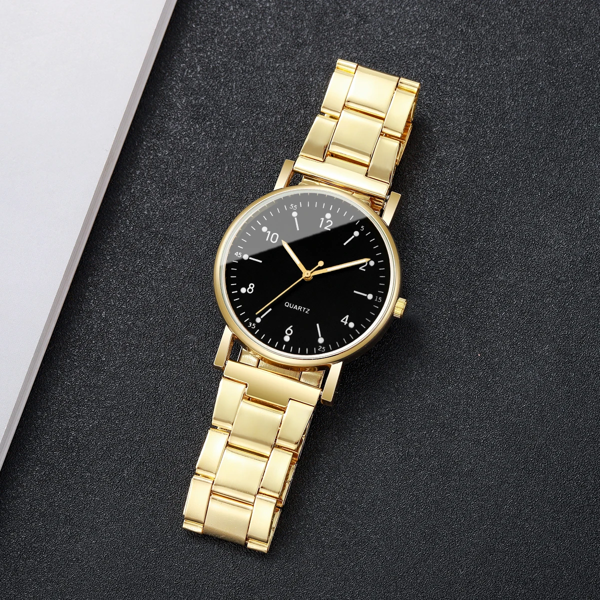 4PCS/Set Fashion Arabic Dial Women Watches Ladies Quartz Wristwatch Rhinestone Bracelets Set Reloj Mujer（Without Box）