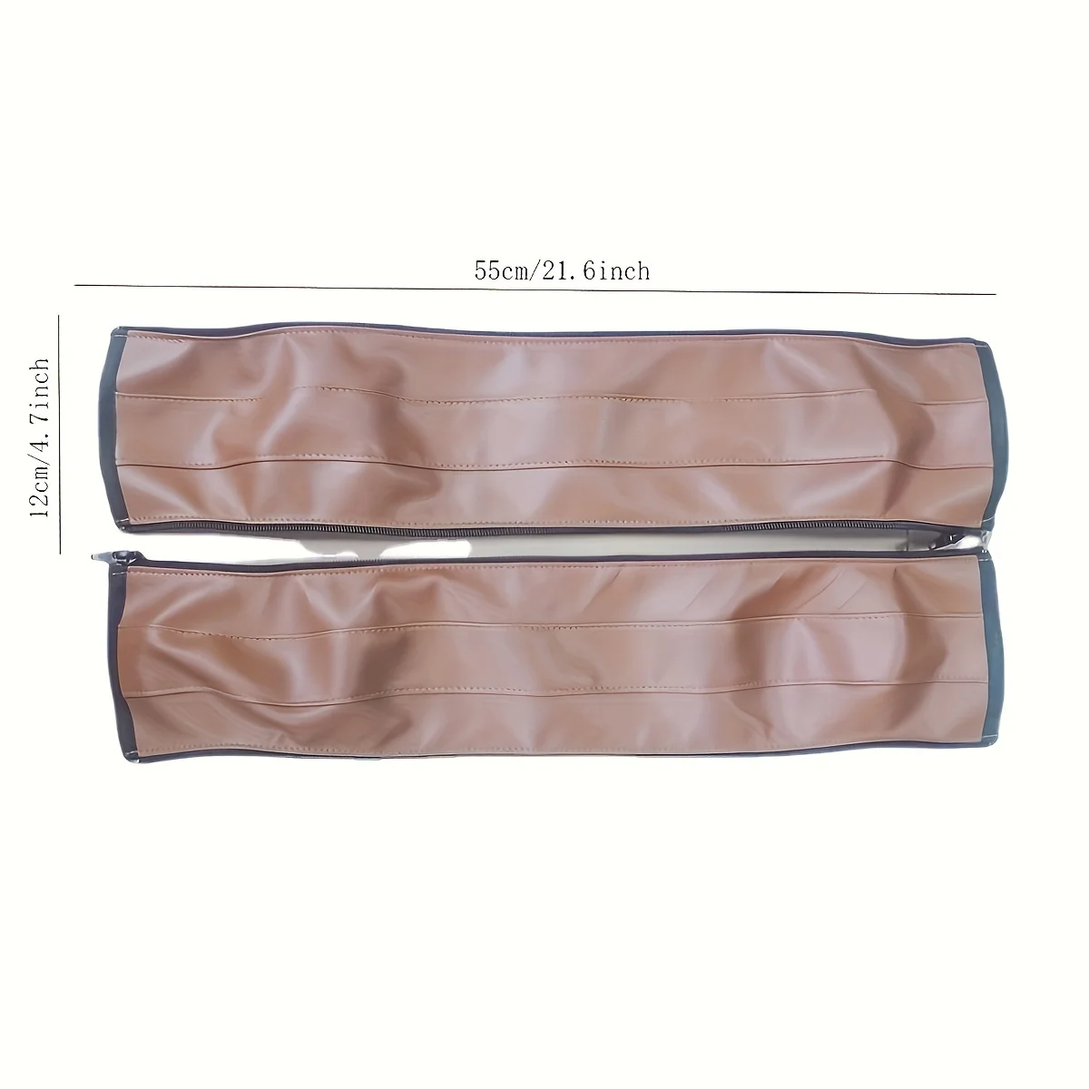 Stroller Handle Cover, PU Protective Cover, Foldable and Washable Zipper Style universal baby Stroller Handle Glove, One Set