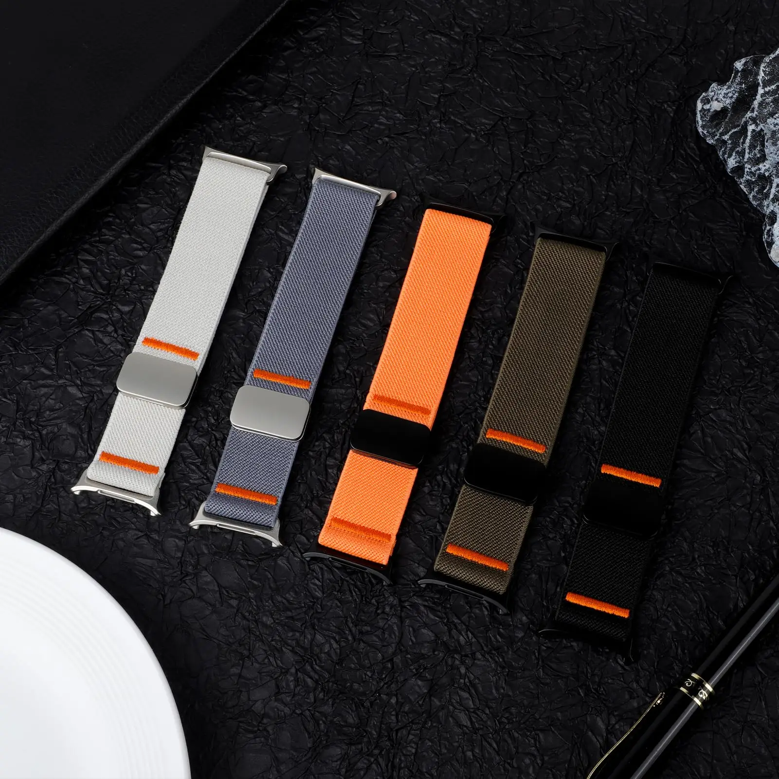Magnetic Straps For Samsung Galaxy Watch Ultra 2 Accessories Elastic Nylon Bracelet Correa for Galaxy Watch 7 Ultra 47mm Bands