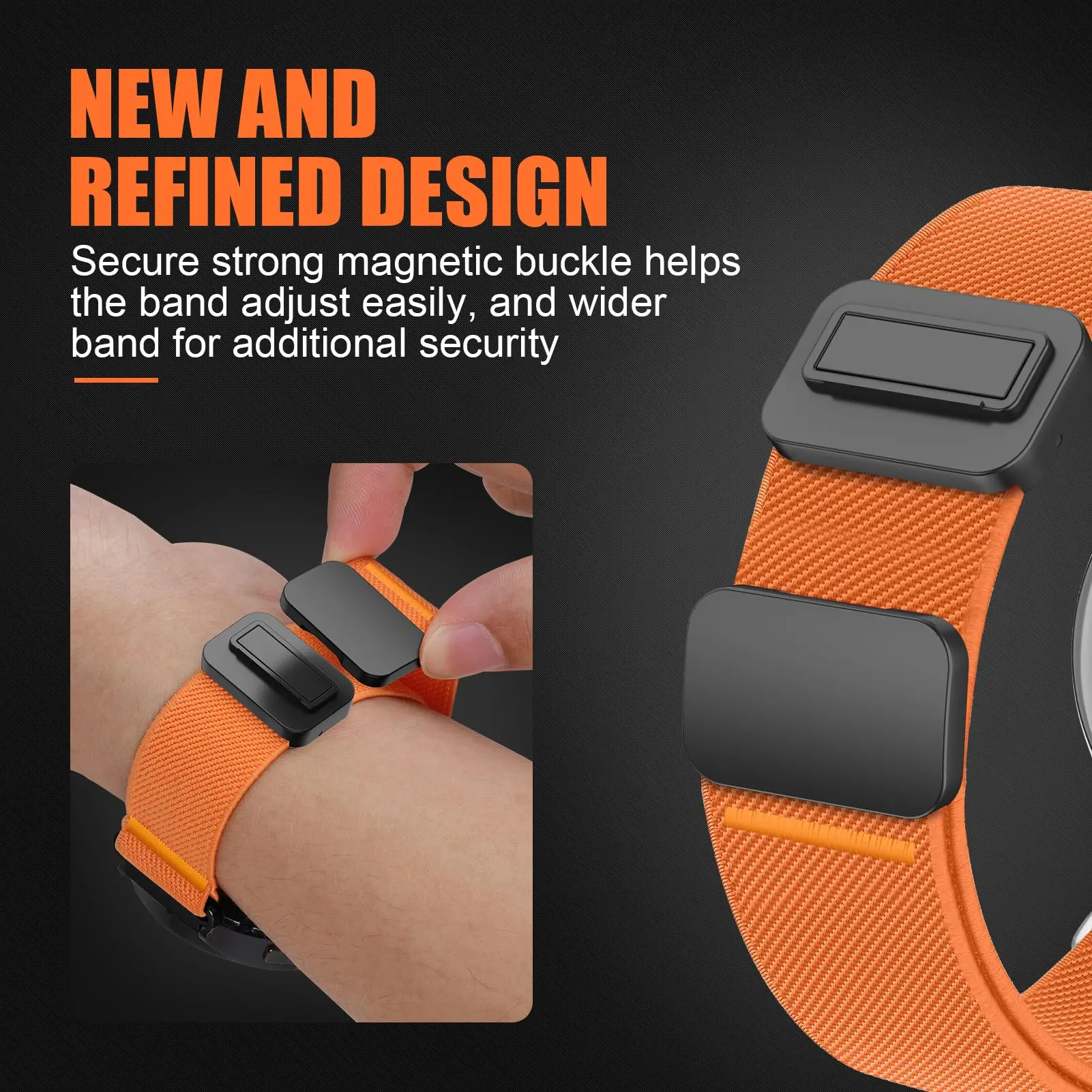 Magnetic Straps For Samsung Galaxy Watch Ultra 2 Accessories Elastic Nylon Bracelet Correa for Galaxy Watch 7 Ultra 47mm Bands